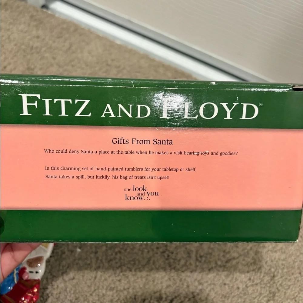 Vintage Fitz and Floyd Christmas Holiday Collection Set Incl Platter & Figurines